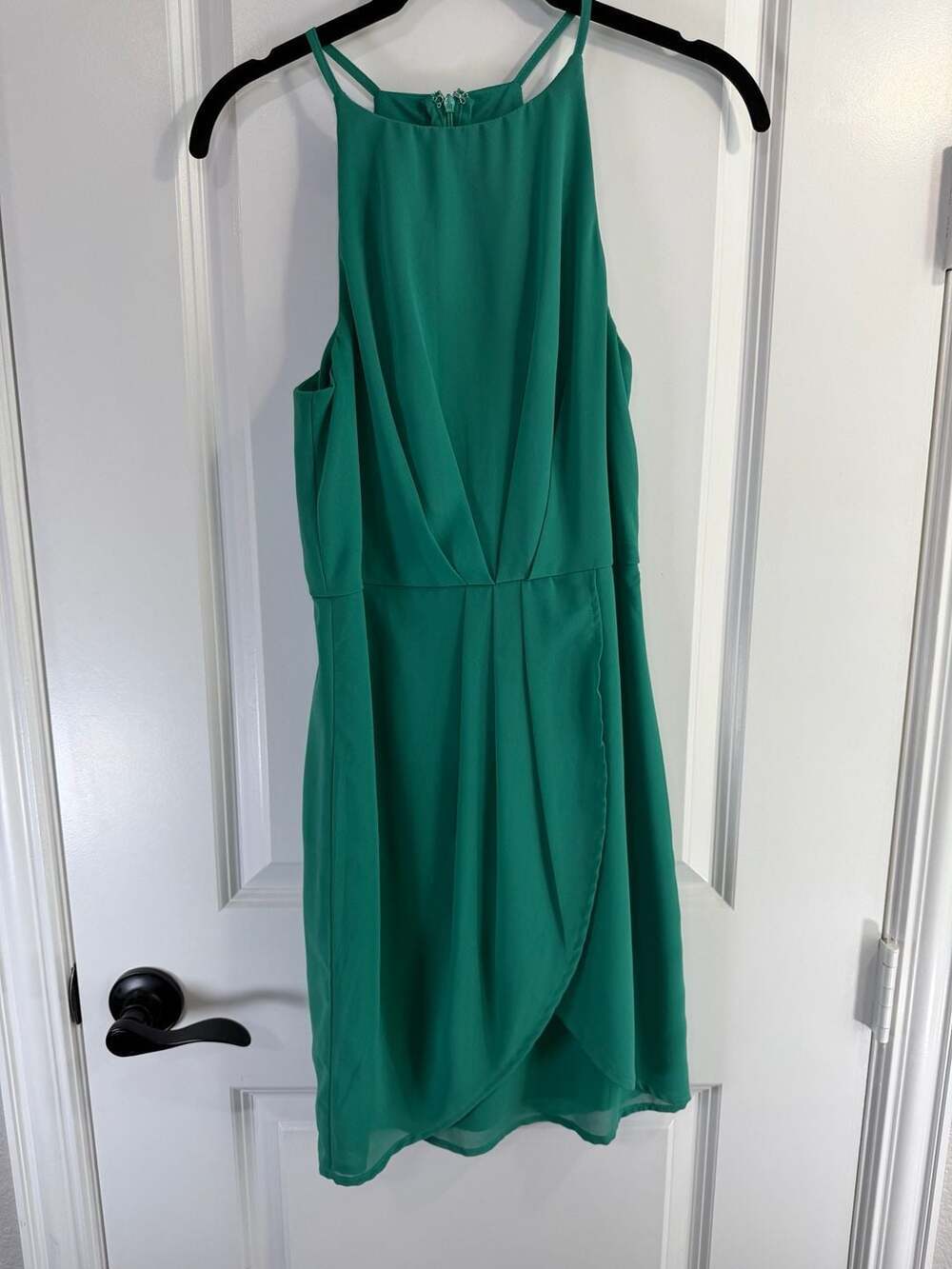 Lulus Best Wishes Teal Green Halter Sleeveless Sheath Mini Dress Size S - Picture 1 of 8